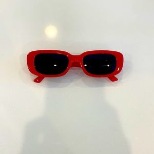 1-2 pair of new red rectangular sunglasses